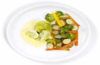Envueltos de col y pavita en salsa de curry
